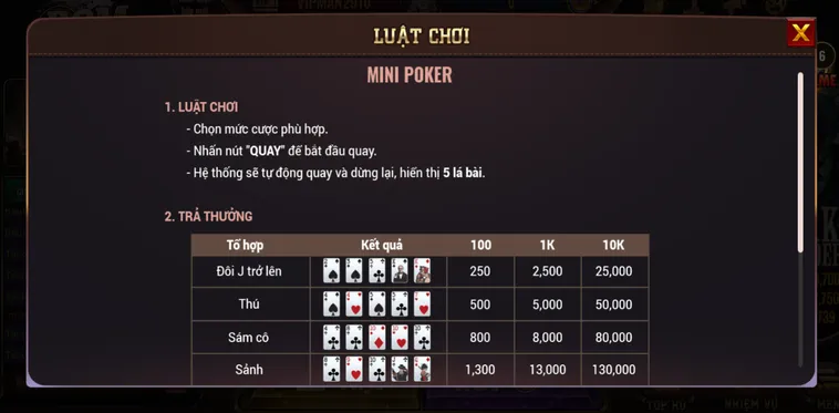 Slot Game Mini Poker Tại BomWin Sự Kết Hợp Hoàn Hảo Giữa Quay Hũ Và Bài Tây Đẳng Cấp