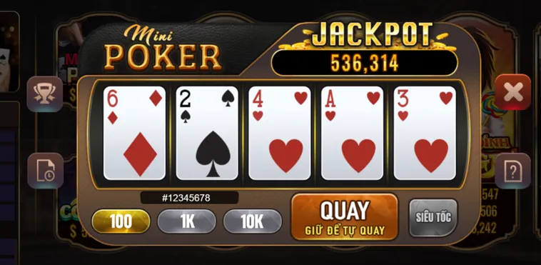 Slot Game Mini Poker Tại BomWin Sự Kết Hợp Hoàn Hảo Giữa Quay Hũ Và Bài Tây Đẳng Cấp